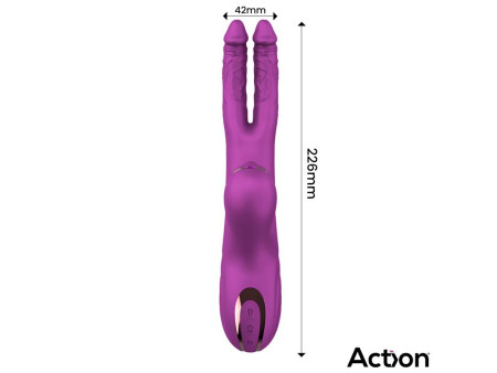 Nico Vibrador con Dildos Alternantes y Bola Percutora 4 Motores Nico Vibrador con Dildos Alternantes y Bola Percutora 4 Motores