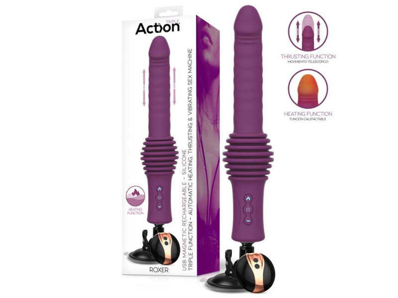 Roxer Sex Machine con Vibracion Thrusting Efecto Calor y Control Remoto