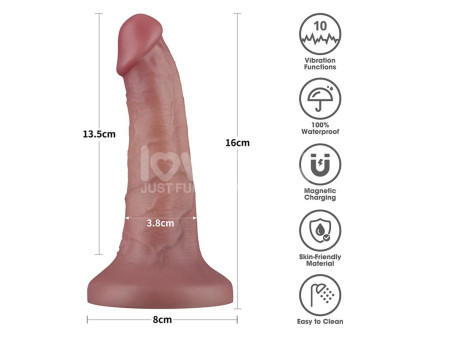 Dildo Dual Layer con Vibracion 6