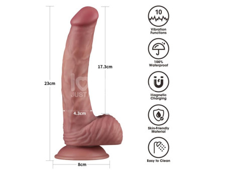 Dildo Dual Density con Vibracion 9