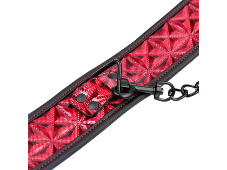 Collar con Correa Ajustable Diamond Cuero Vegano Collar con Correa Ajustable Diamond Cuero Vegano