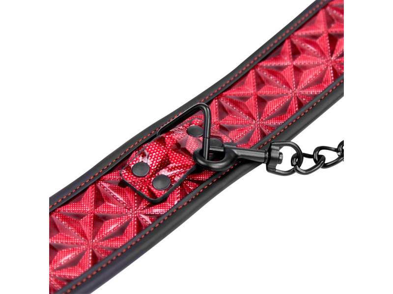 Collar con Correa Ajustable Diamond Cuero Vegano