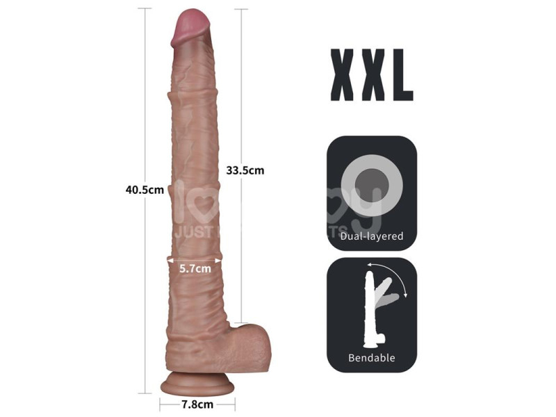 Dildo Dual Layered Articulable XXL 16