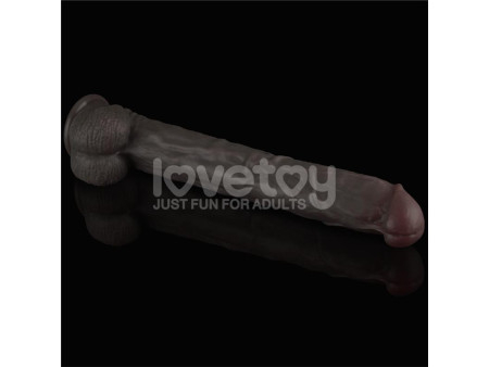 Dildo Dual Layered Articulable XXL 145 Dildo Dual Layered Articulable XXL 145