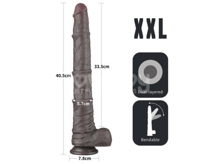 Dildo Dual Layered Articulable XXL 16 Dildo Dual Layered Articulable XXL 16