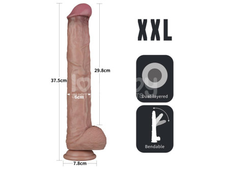 Dildo Dual Layer Articulable XXL 145