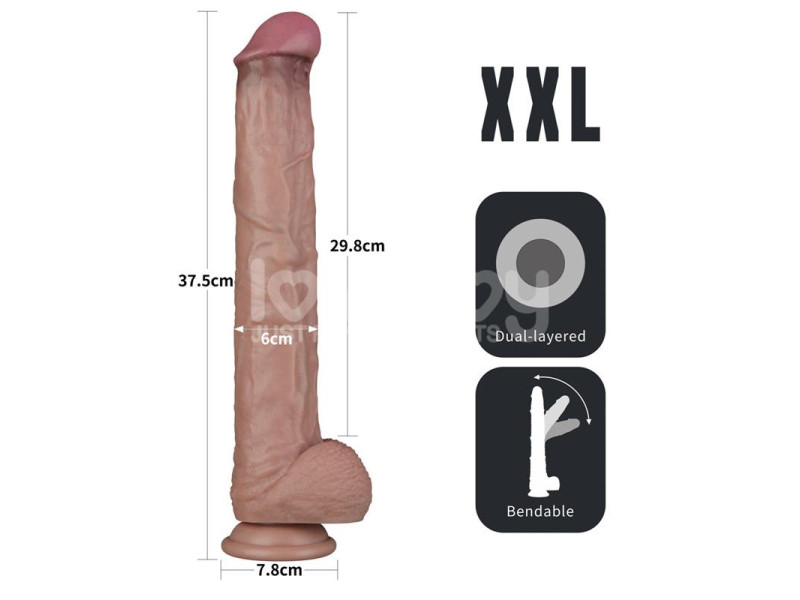 Dildo Dual Layer Articulable XXL 145