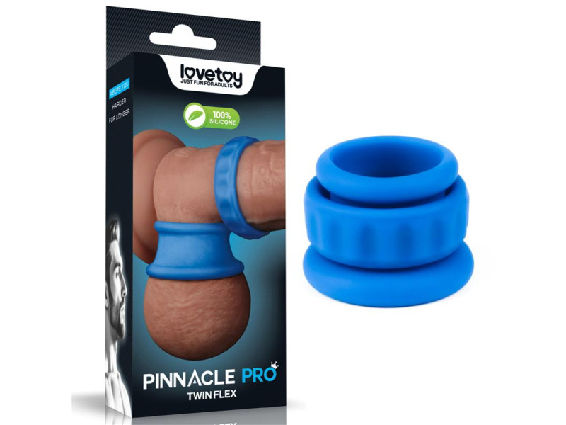 Pinnacle Pro Twin Flex Stretcher Anillo Doble para el Pene Pinnacle Pro Twin Flex Stretcher Anillo Doble para el Pene