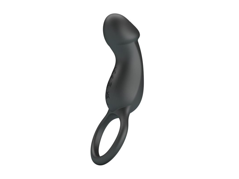 Trae Anillo Vibrador Silicona USB Negro Trae Anillo Vibrador Silicona USB Negro