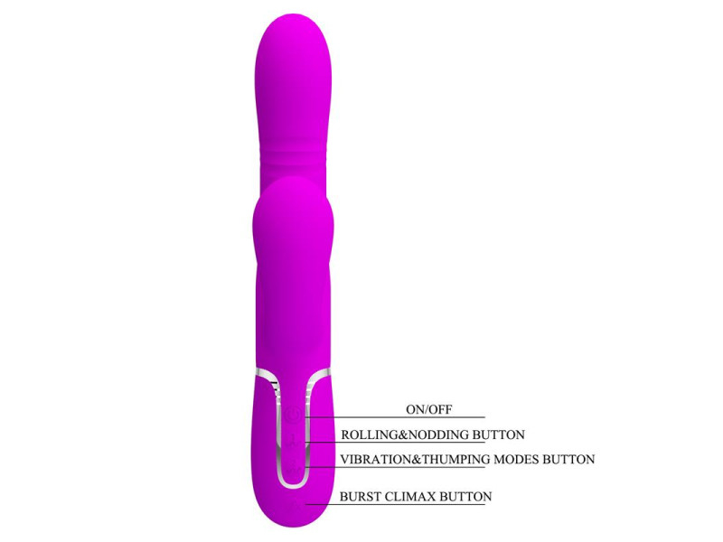Mariana Vibrador 4en1 Silicona Fucsia