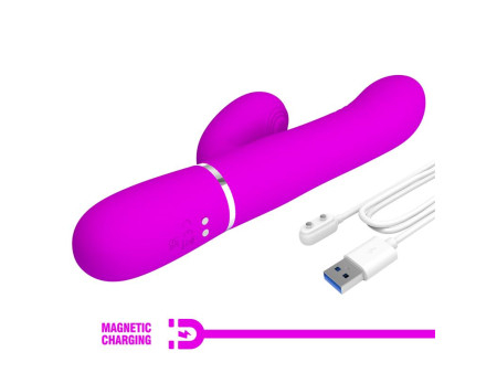 Mariana Vibrador 4en1 Silicona Fucsia