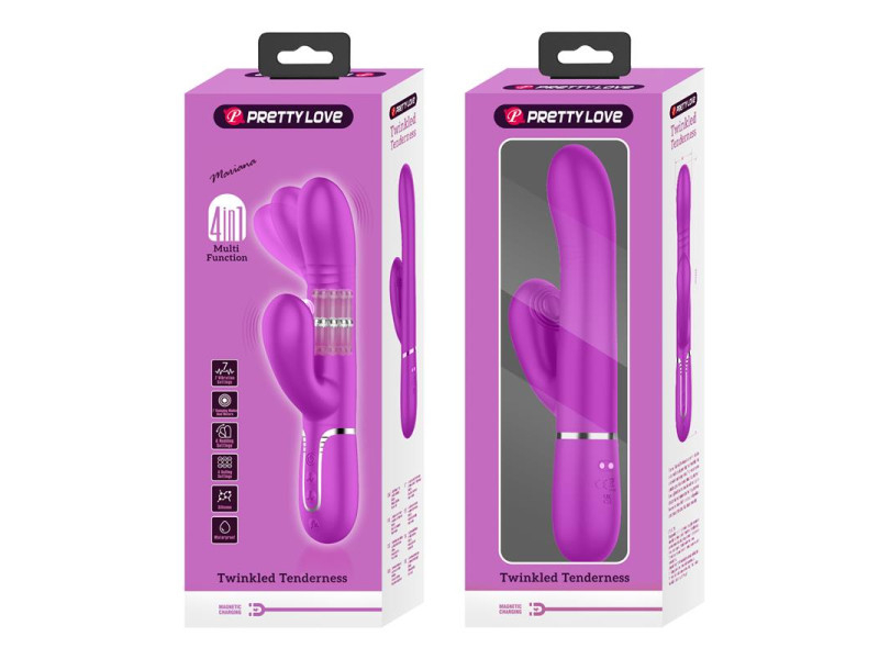 Mariana Vibrador 4en1 Silicona Fucsia