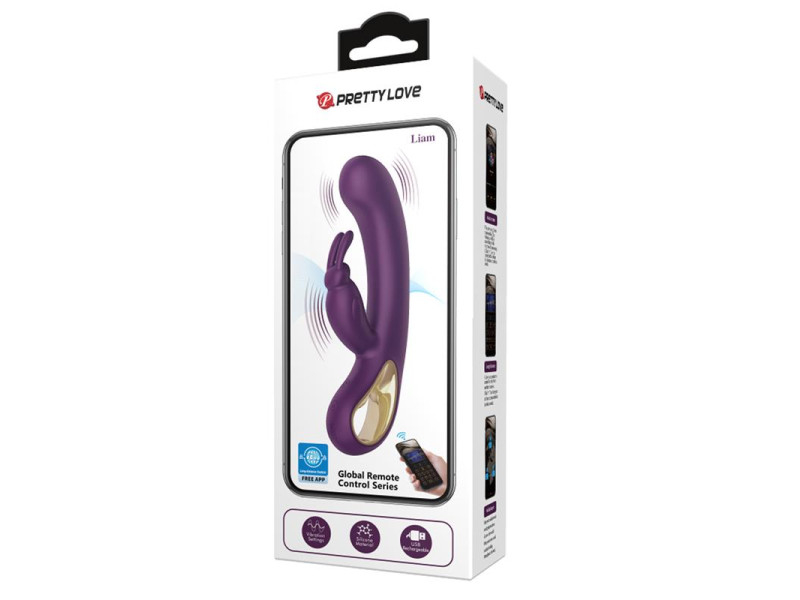 Liam Vibrador Punto G Silicona con APP Morado