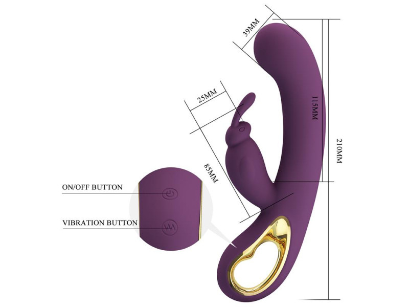 Liam Vibrador Punto G Silicona con APP Morado
