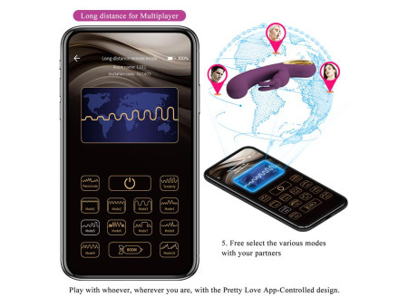 Liam Vibrador Punto G Silicona con APP Morado