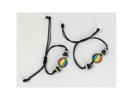 Pulsera Ajustable con Circulo Bandera LGBT Pulsera Ajustable con Circulo Bandera LGBT
