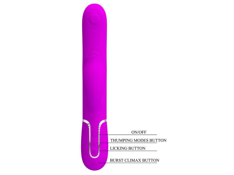 Gigi Vibrador con Licking y Thumping Fucsia