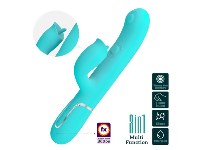 Gigi Vibrador con Licking y Thumping Turquesa