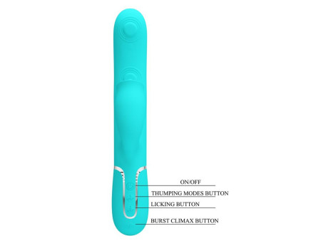 Gigi Vibrador con Licking y Thumping Turquesa