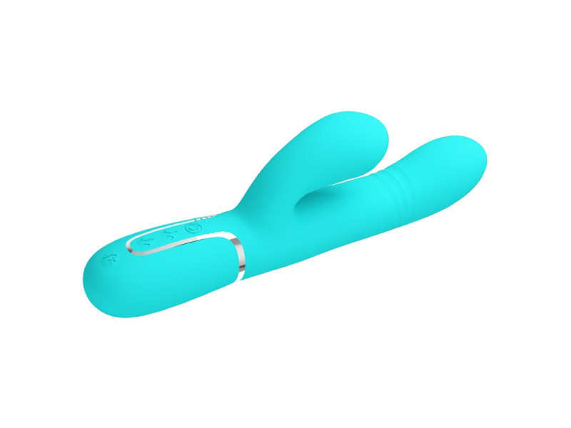 Mariana Vibrador 4 en 1 Silicona Turquesa