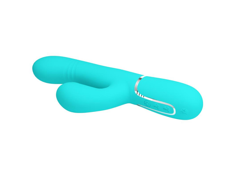Mariana Vibrador 4 en 1 Silicona Turquesa