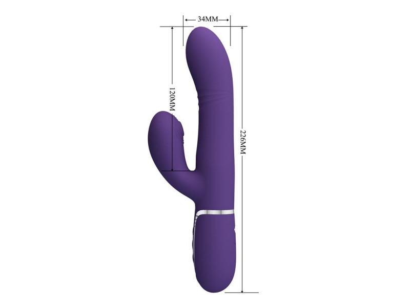 Mariana Vibrador 4 en 1 Silicona Morado