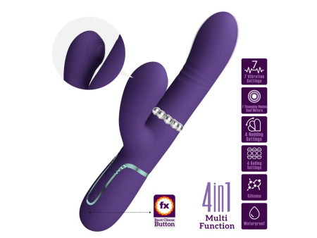 Mariana Vibrador 4 en 1 Silicona Morado