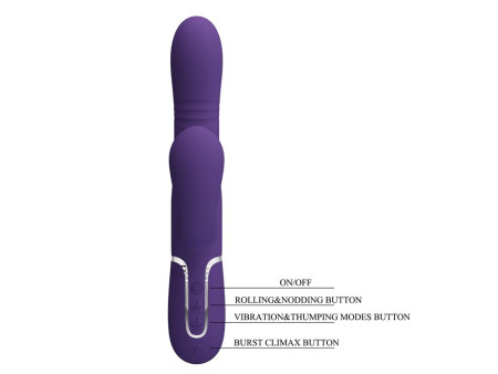 Mariana Vibrador 4 en 1 Silicona Morado