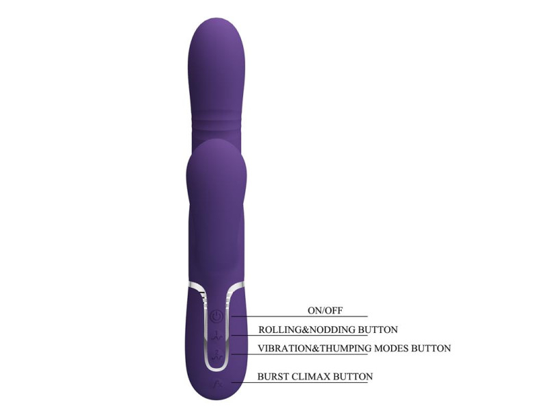 Mariana Vibrador 4 en 1 Silicona Morado