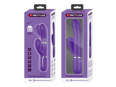 Mariana Vibrador 4 en 1 Silicona Morado