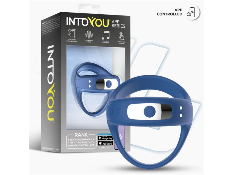 Rank Anillo Vibrador con App Azul