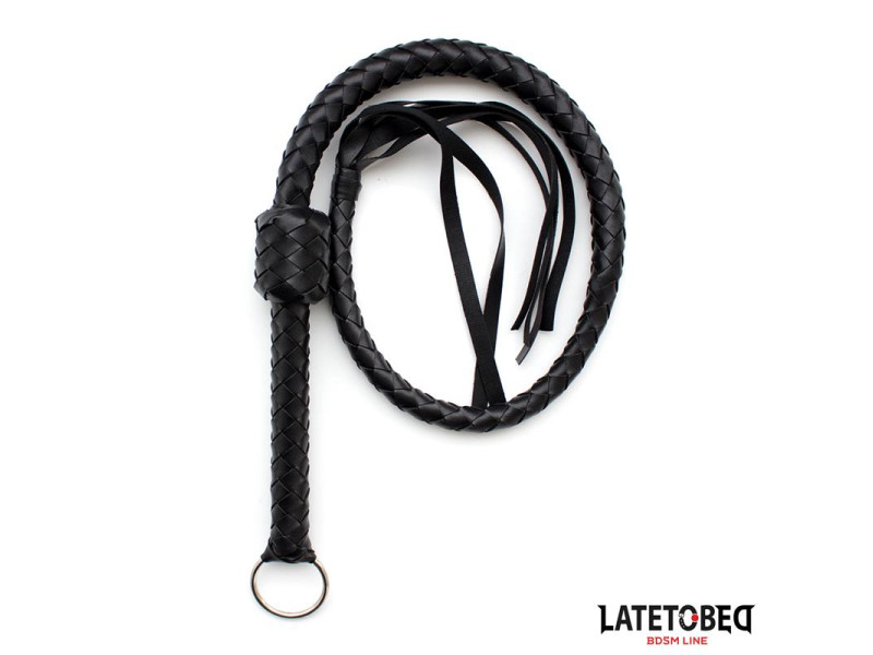 Latigo Trenzado Negro 116cm
