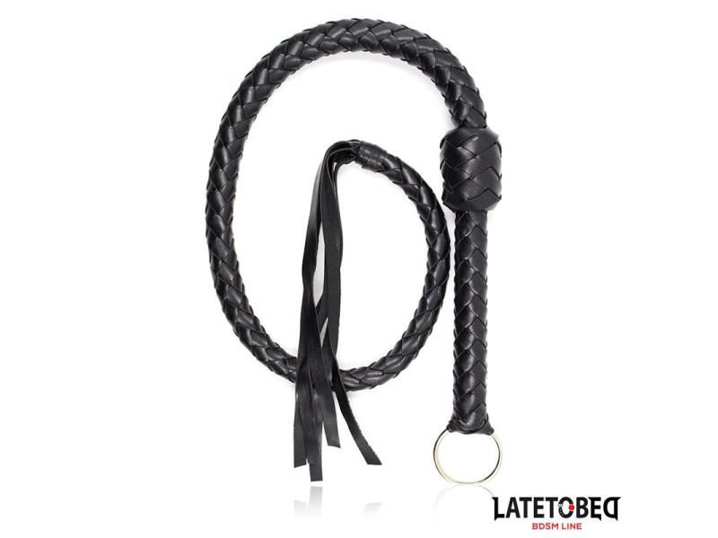 Latigo Trenzado Negro 116cm