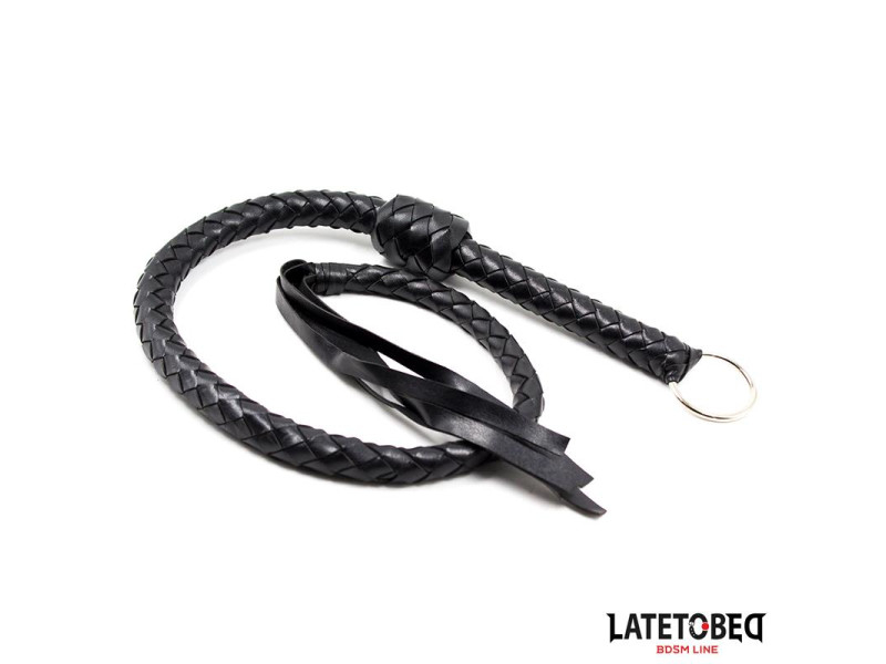 Latigo Trenzado Negro 116cm