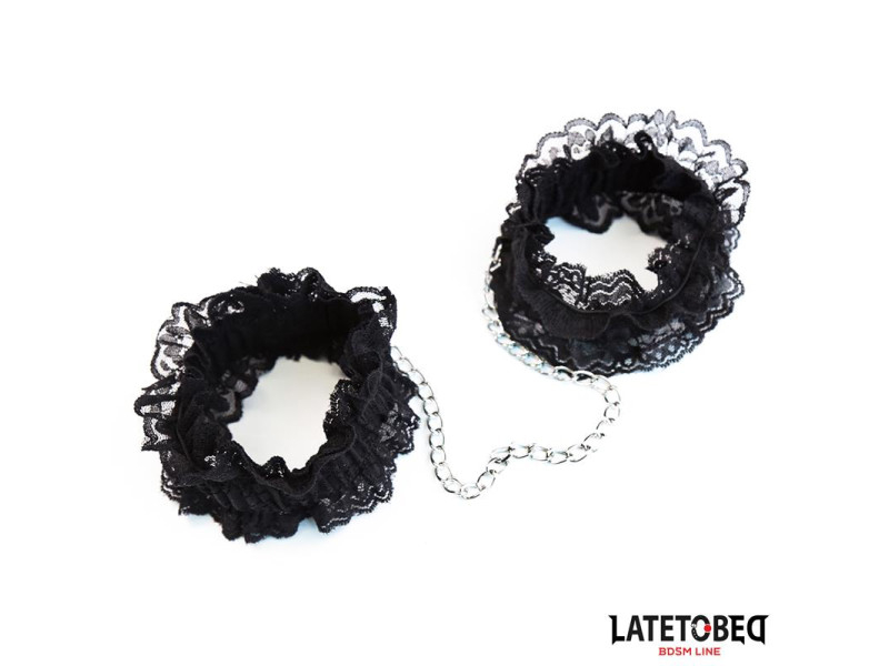 Esposas para Pies de Encaje Elastico Negro