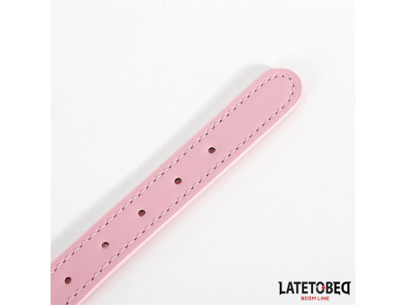 Collar con Cascabel Ajustable Rosa