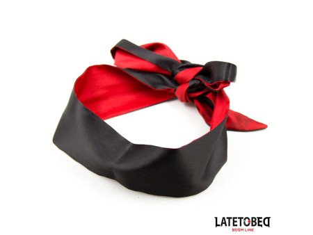 Antifaz de Saten Rojo y Negro