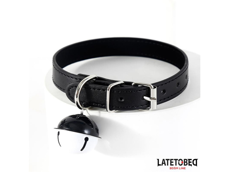 Collar con Cascabel Ajustable Negro
