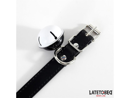 Collar con Cascabel Ajustable Negro