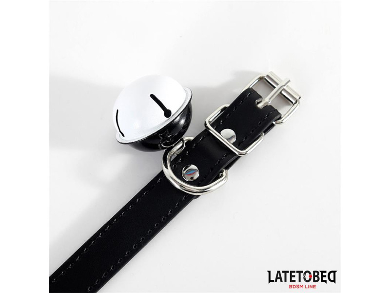 Collar con Cascabel Ajustable Negro