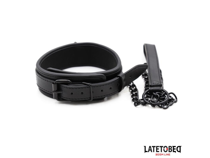 Collar y Correa Neopreno Negro