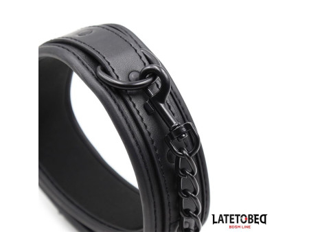 Collar y Correa Neopreno Negro