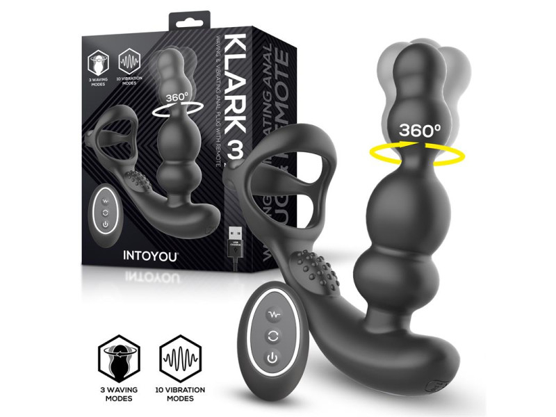 Klark Plug Anal Oscilante con Vibracion y Control Remoto Klark Plug Anal Oscilante con Vibracion y Control Remoto