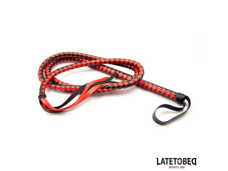 Latigo Largo Rojo y Negro 210cm