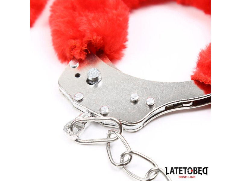Esposas Pies Peluche Terciopelo Rojo