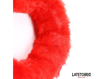 Esposas Pies Peluche Terciopelo Rojo