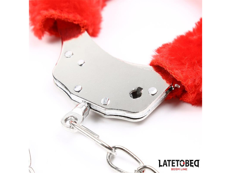 Esposas Pies Peluche Terciopelo Rojo