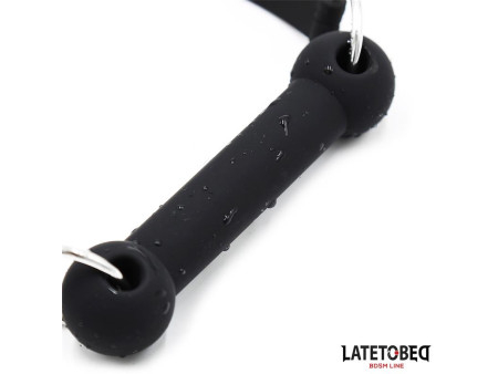 Mordaza Hueso Silicona Negro Ajustable