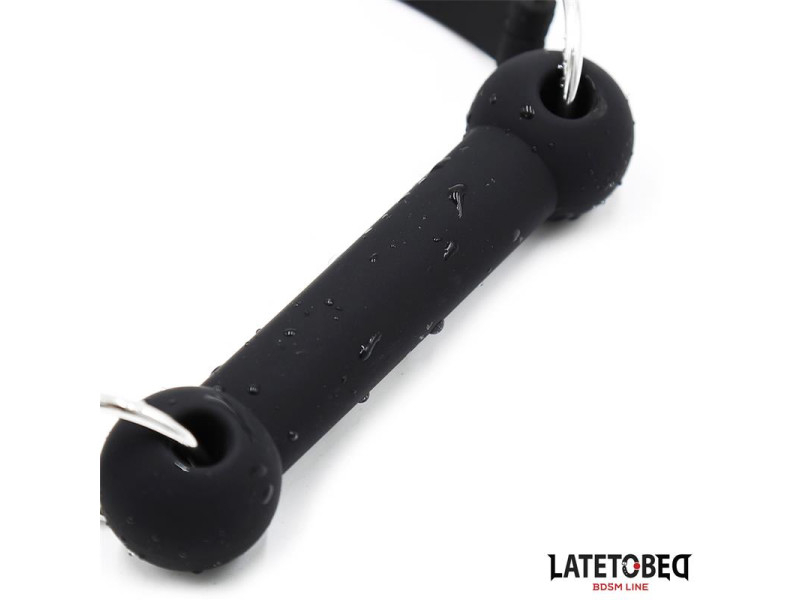 Mordaza Hueso Silicona Negro Ajustable