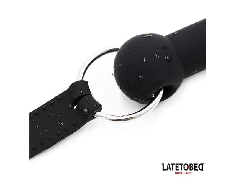 Mordaza Hueso Silicona Negro Ajustable